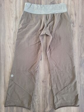Lululemon Olive Straight Leg Yoga Sweat/Pants